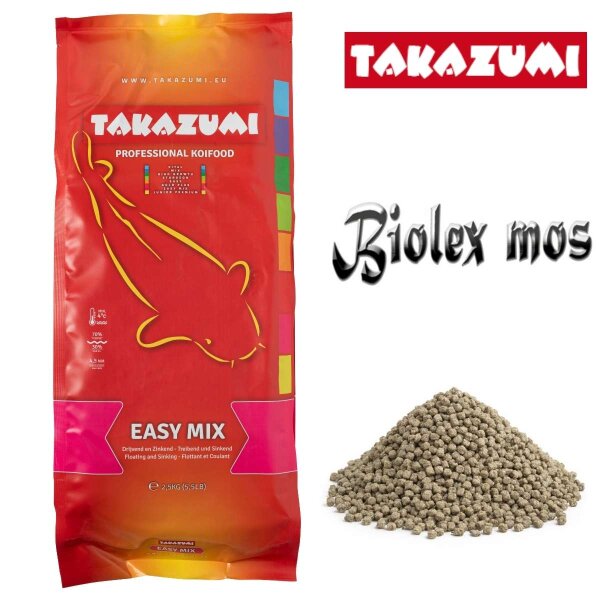 Takazumi Koi-Futter Easy Mix - Ganzjahres Futter 2,5 Kg