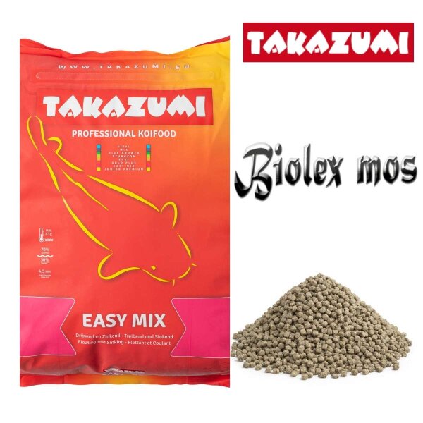 Takazumi Koi-Futter Easy Mix - Ganzjahres Futter 4,5 Kg