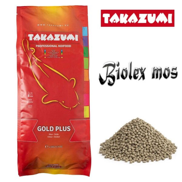 Takazumi Koi-Futter Gold Plus - Ganzjahres Futter 2,5 Kg